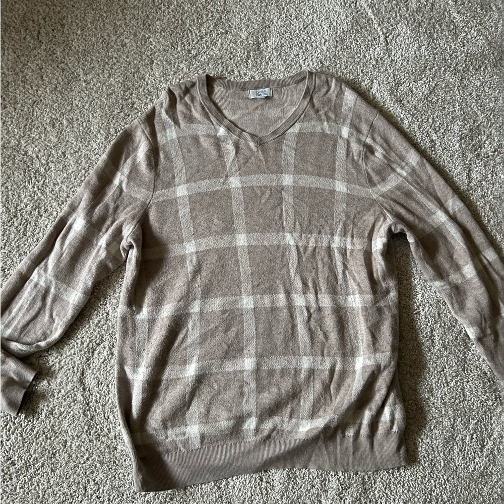 Mens Croft & Barrow Plaid Patterned Sweater